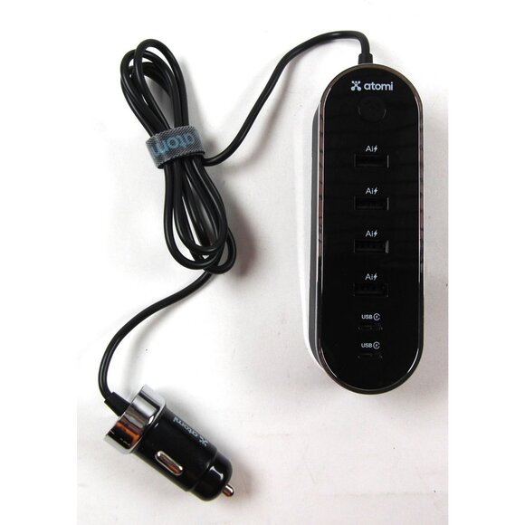 Car Multi Device Cigarette Lighter USB Charger Multi Ports 6 Ports - Picture 1 of 2